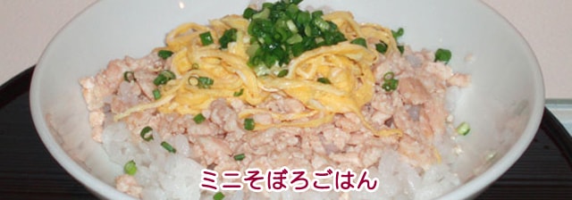 九月堂のそぼろごはん